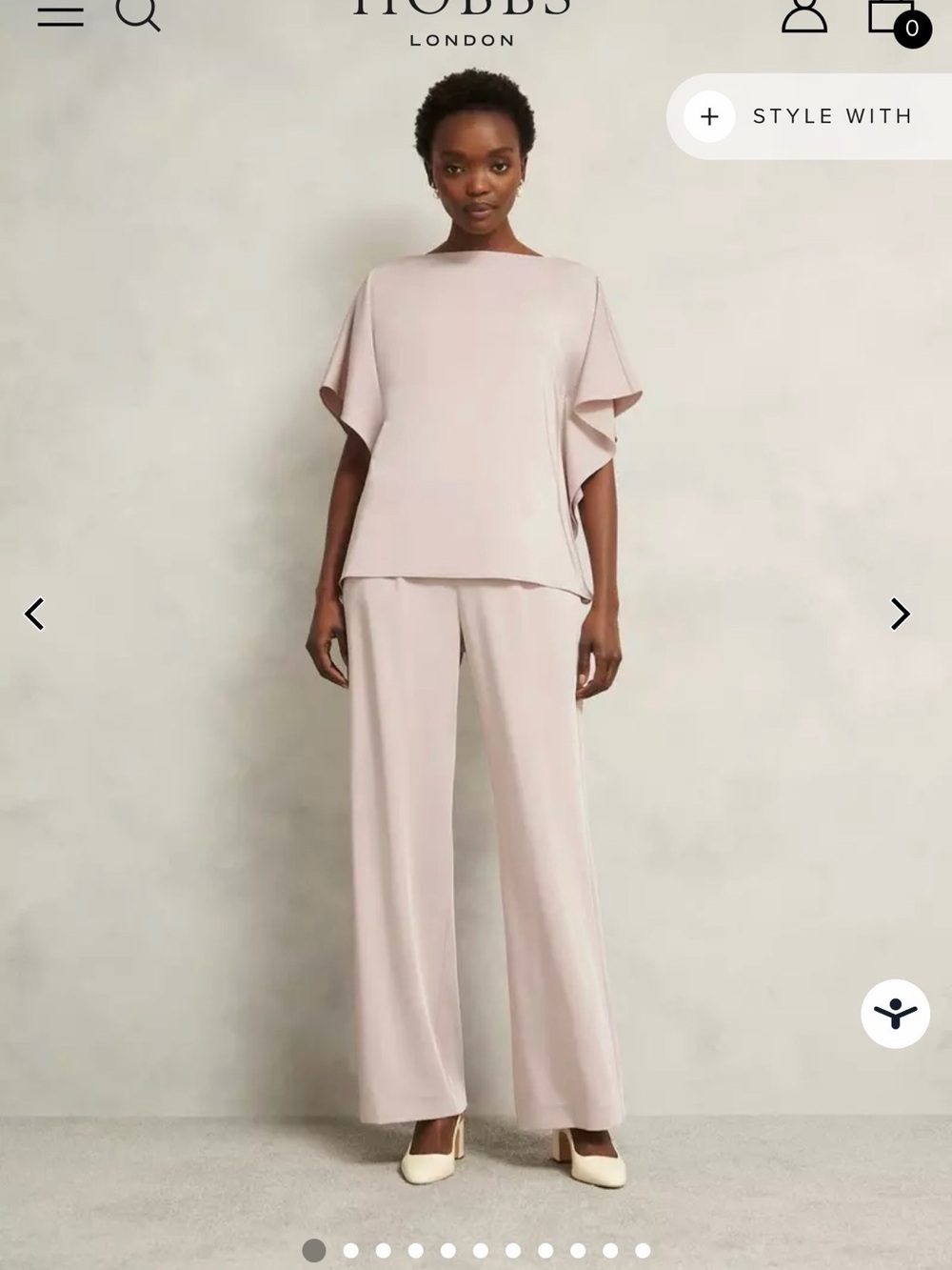 Hobbs London Delora Blouse and Pants Set Size 6